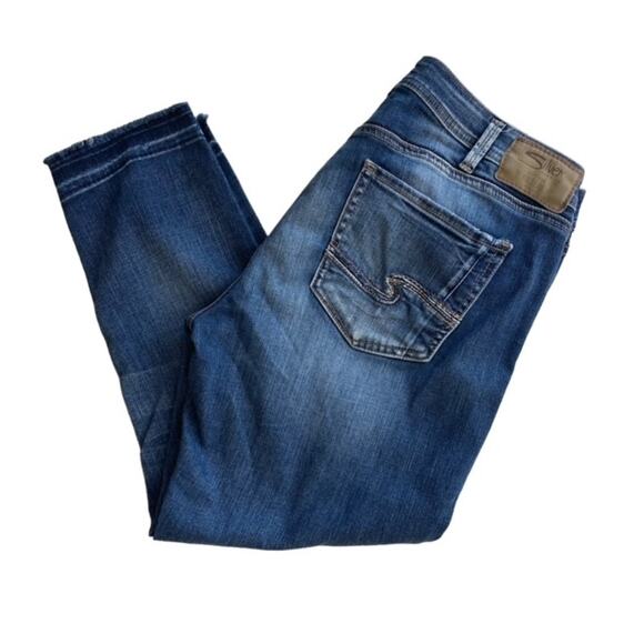 Silver Jeans Co. Avery Skinny Crop Jeans 32x24 - Picture 1 of 7